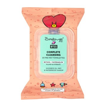 The Crème Shop Cleansing Makeup Towelettes Retinol & Watermelon, 20 ct
