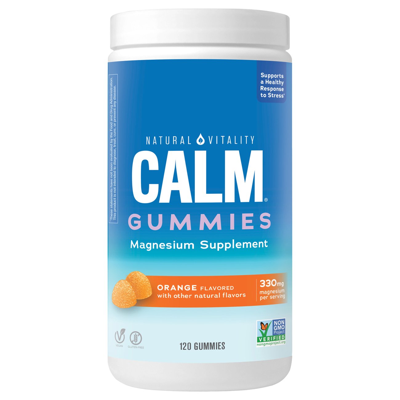 Natural Vitality Calm Magnesium Supplement Gummies Orange Shop