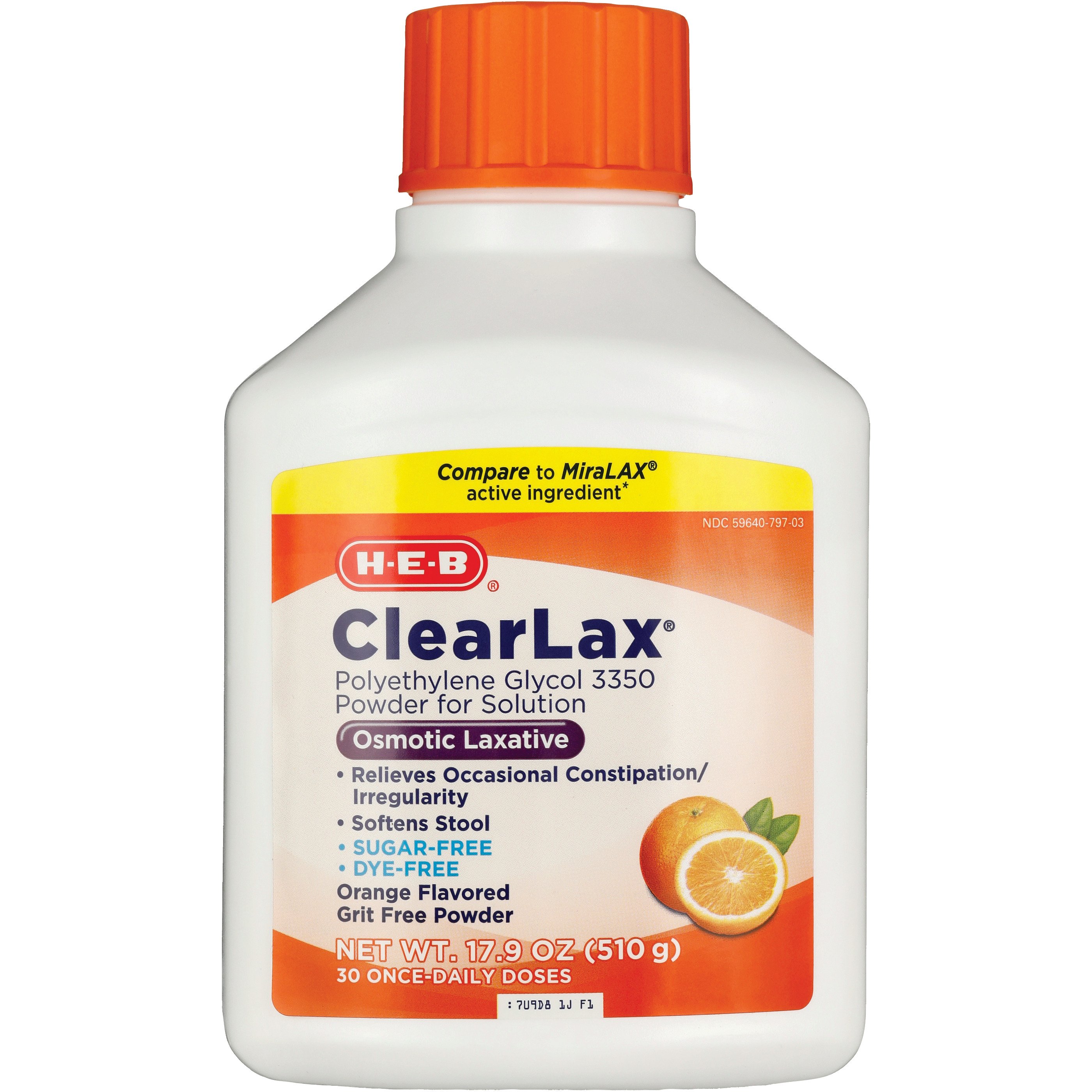 H-E-B Clearlax Osmotic Laxative, 17.9 oz
