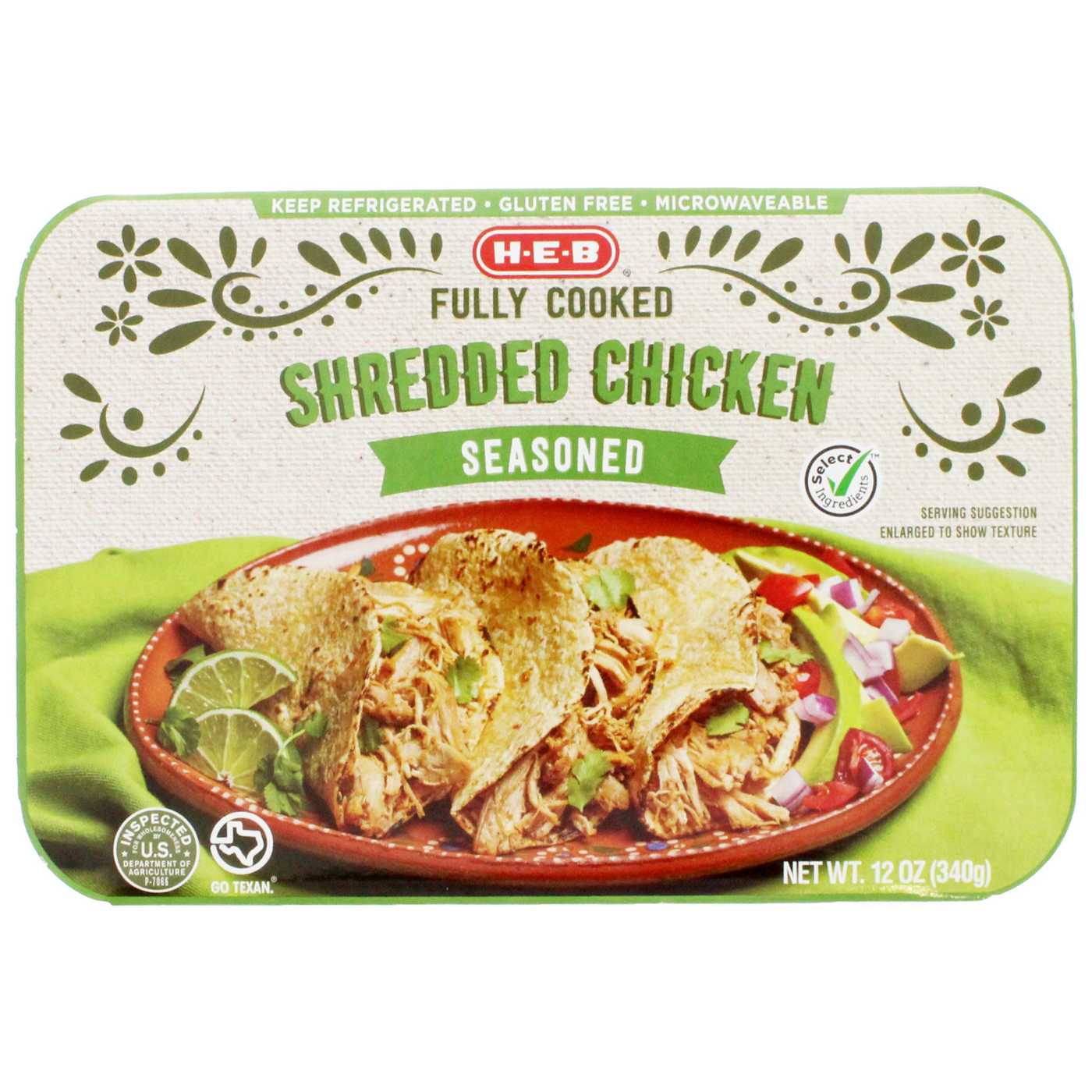 H-E-B Fully Cooked Seasoned Shredded Chicken; image 1 of 2
