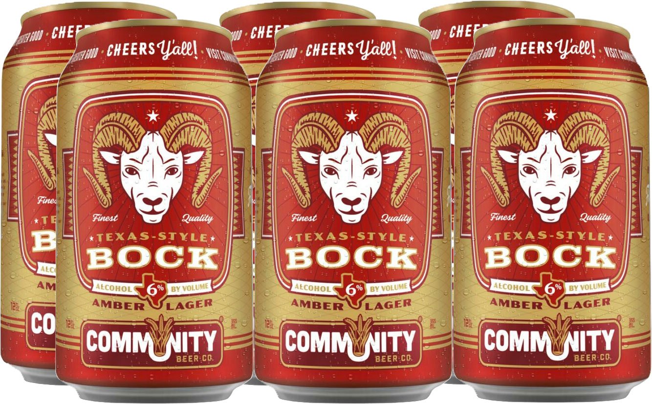 Community Beer TexasStyle Bock Amber Lager Beer 12 oz Cans Shop Beer