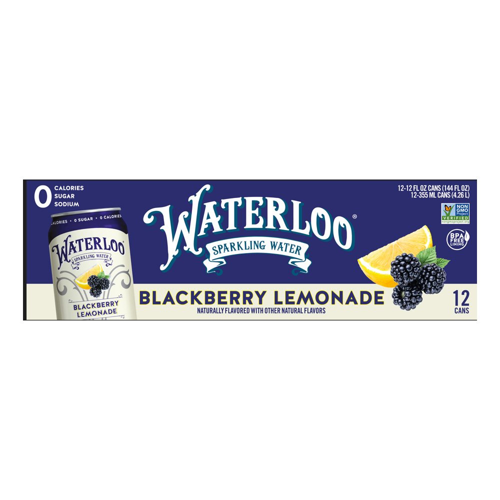 Waterloo Blackberry Lemonade Sparkling Water 12 oz Cans Shop Water at