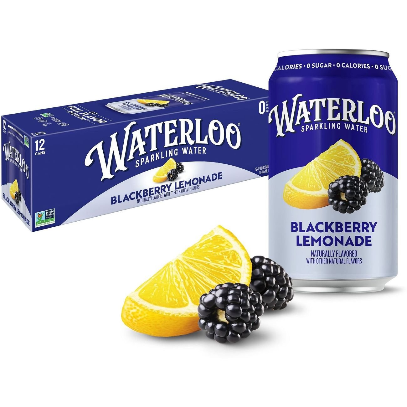 Waterloo Blackberry Lemonade Sparkling Water 12 pk Cans, 12 oz ...