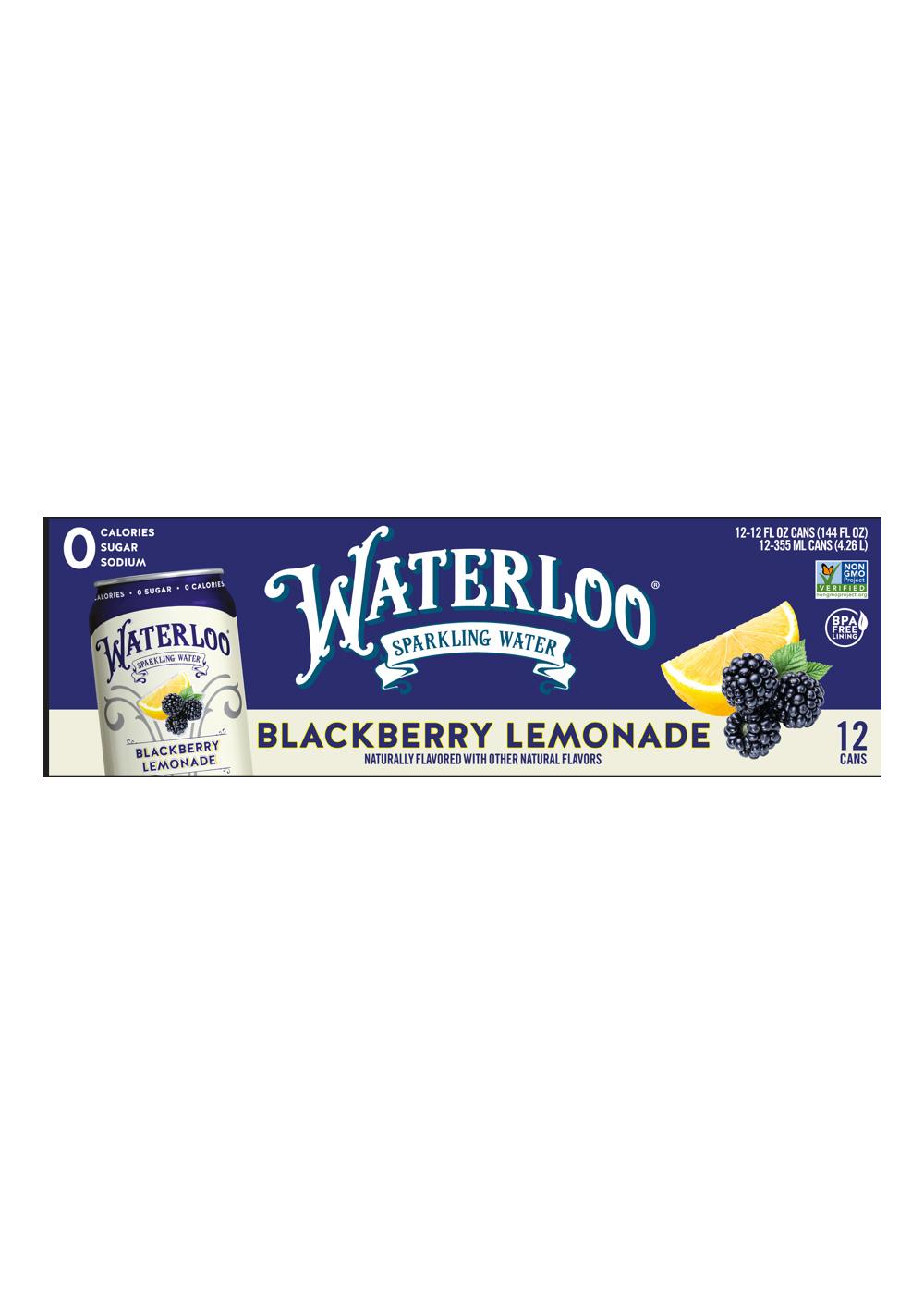 Waterloo Blackberry Lemonade Sparkling Water 12 oz Cans; image 1 of 3