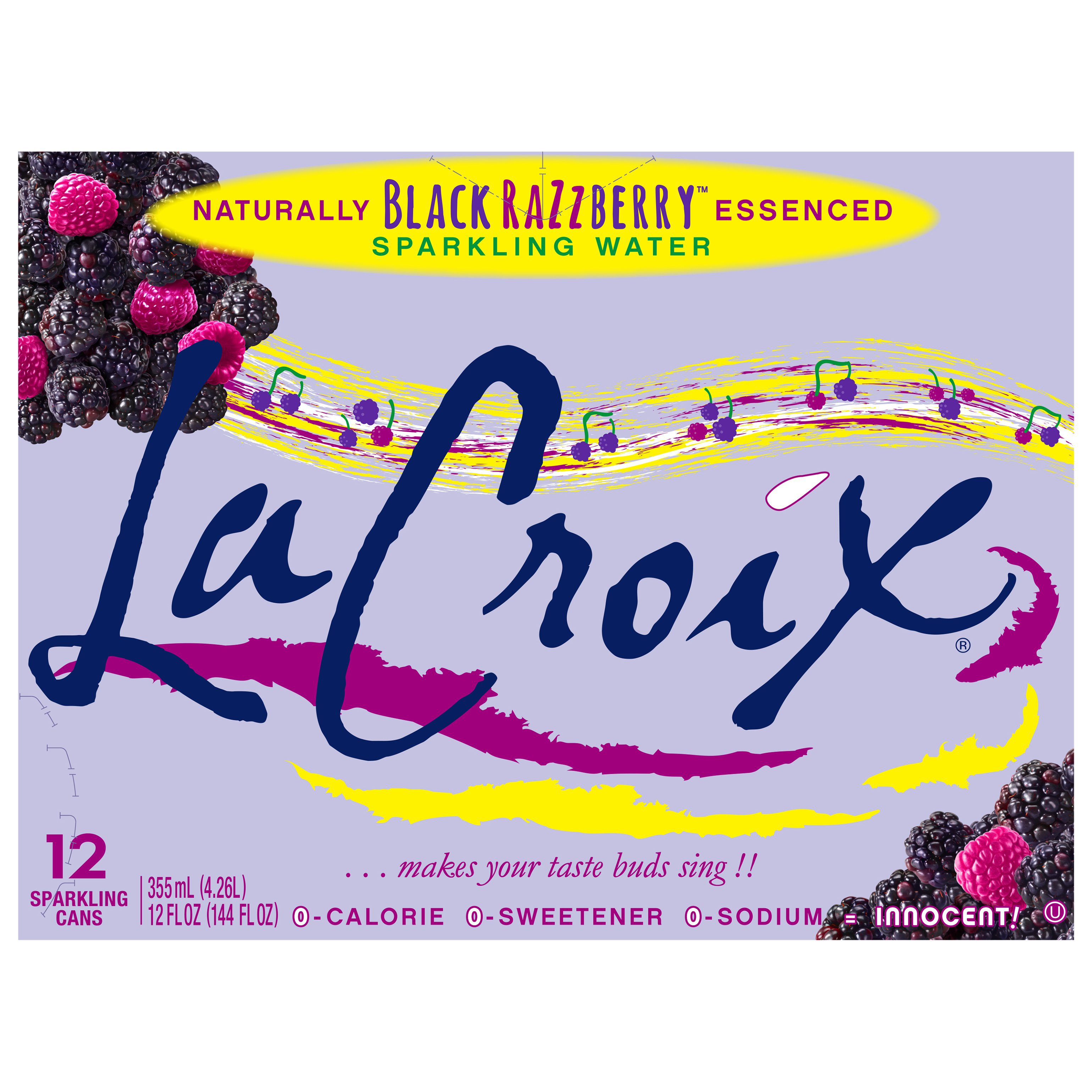 LaCroix Black Razzberry Sparkling Water 12 pk Cans, 12 oz