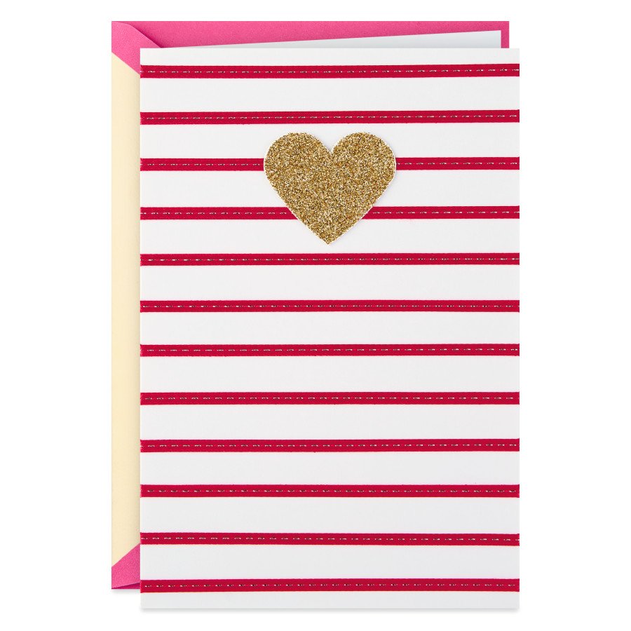 Hallmark Signature Heart and Stripes Birthday Card for Her E33 Shop Invites & Thank You