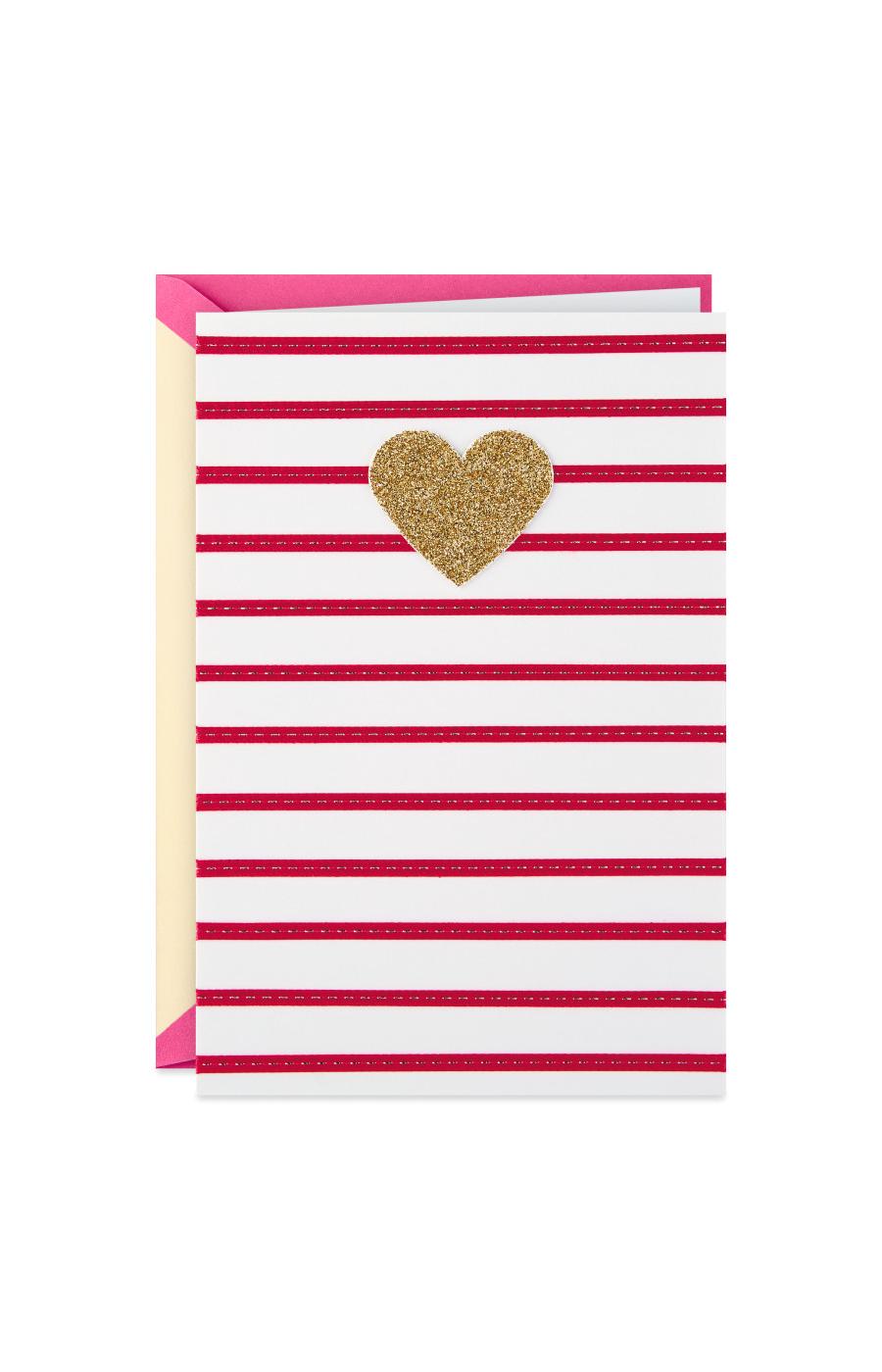 Hallmark Signature Heart and Stripes Birthday Card for Her - E33; image 1 of 6