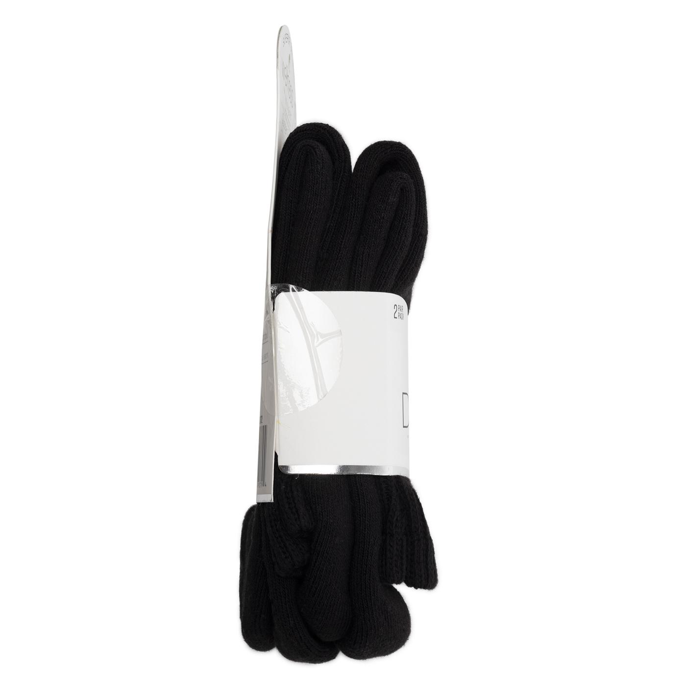 Wellness by Harmony & Sole Everyday Diabetic Quarter Sock Unisex - Black- 2 Pairs; image 4 of 4