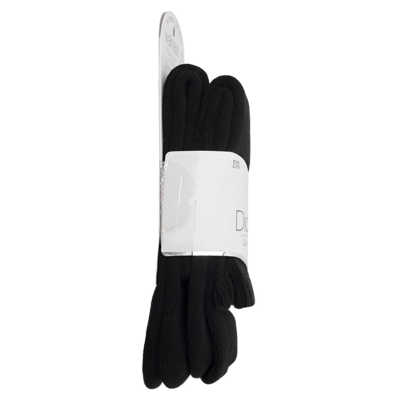 Wellness by Harmony & Sole Everyday Diabetic Quarter Sock Unisex - Black- 2 Pairs; image 2 of 4