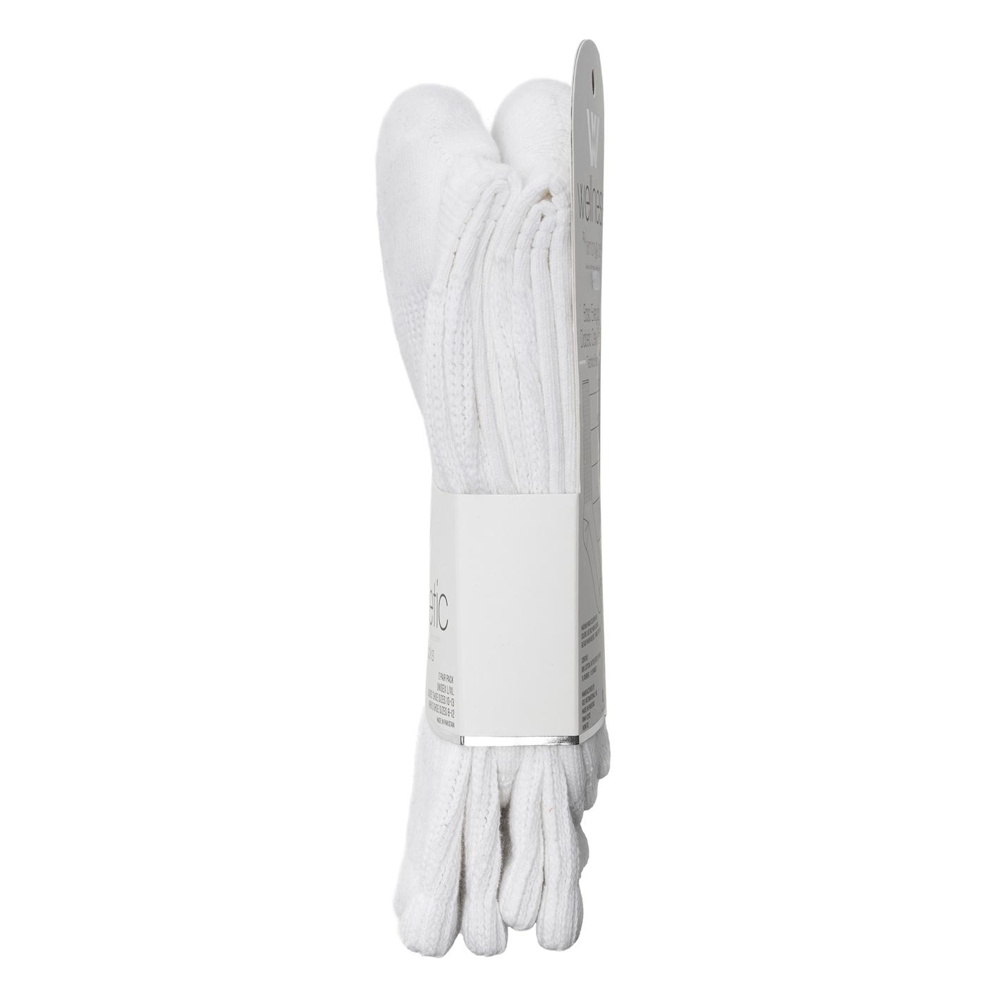 Wellness by Harmony & Sole Everyday Diabetic Crew Sock Unisex - White- 2 Pairs; image 4 of 4