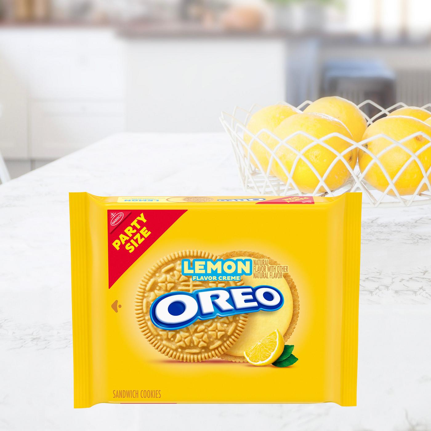 OREO Lemon Creme Sandwich Cookies Party Size; image 2 of 18