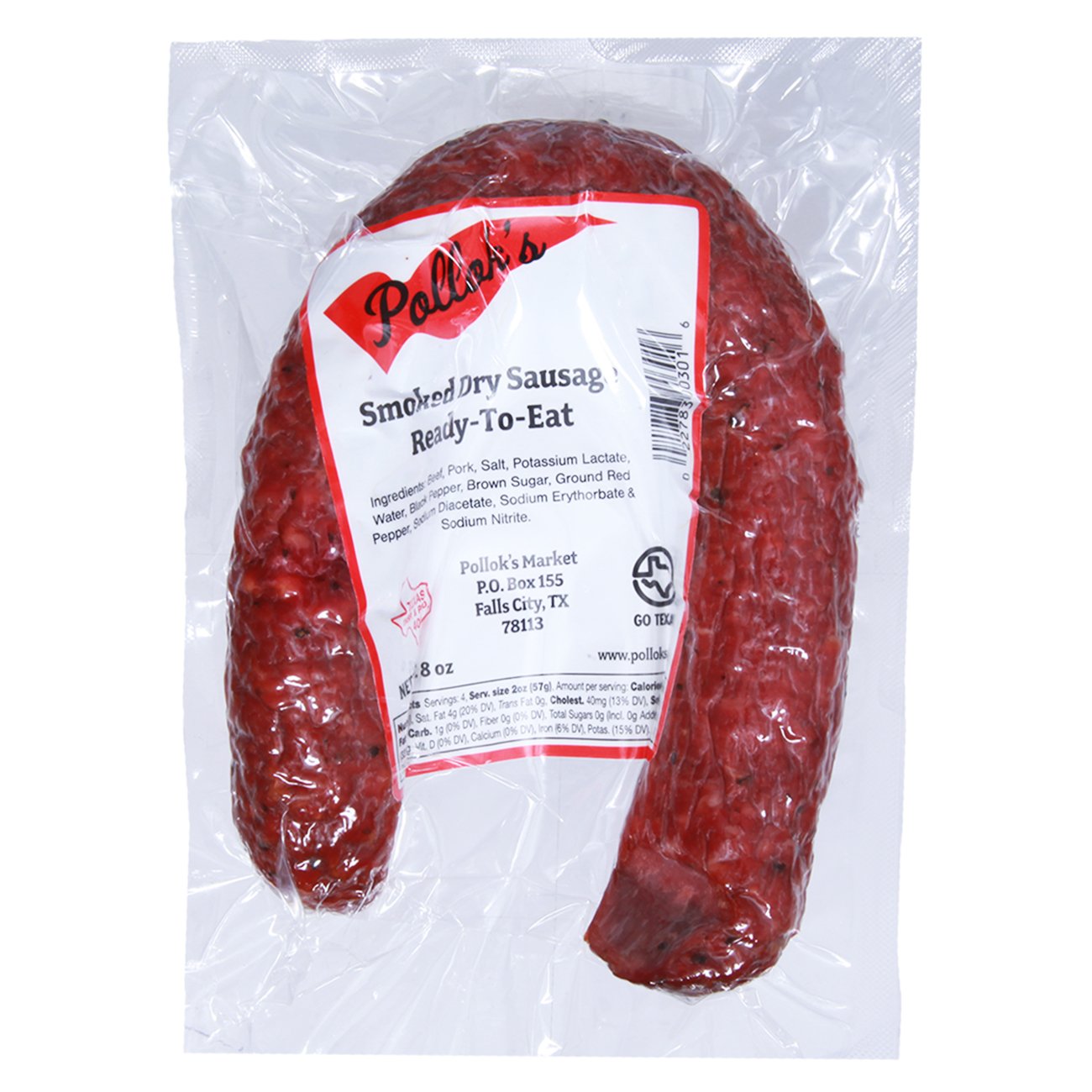 Pollok's Smoked Dry Sausage Shop Sausage at HEB