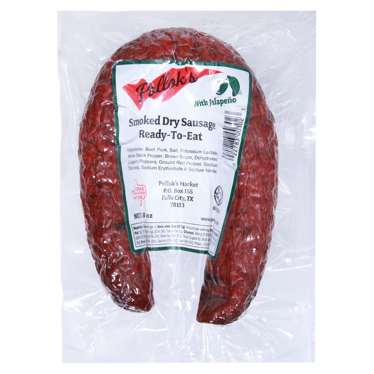 Pollok's Smoked Dry Jalapeno Sausage Shop Sausage at HEB