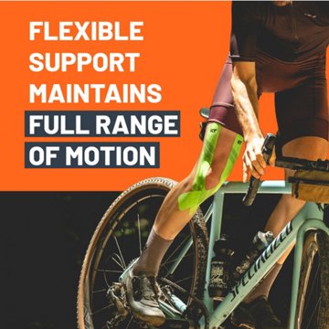 KT Tape Pro Synthetic Kinesiology Tape, Precut Strips - Jet Black, 20 ct
