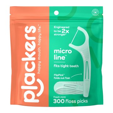 Plackers Micro Mint Dental Flossers, 300 ct