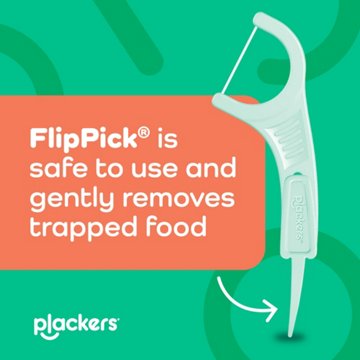 Plackers Micro Line Floss Picks - Intense Mint, Floss Fiber Made Without PTFE, 300 ct
