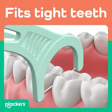 Plackers Micro Line Floss Picks - Intense Mint, Floss Fiber Made Without PTFE, 300 ct