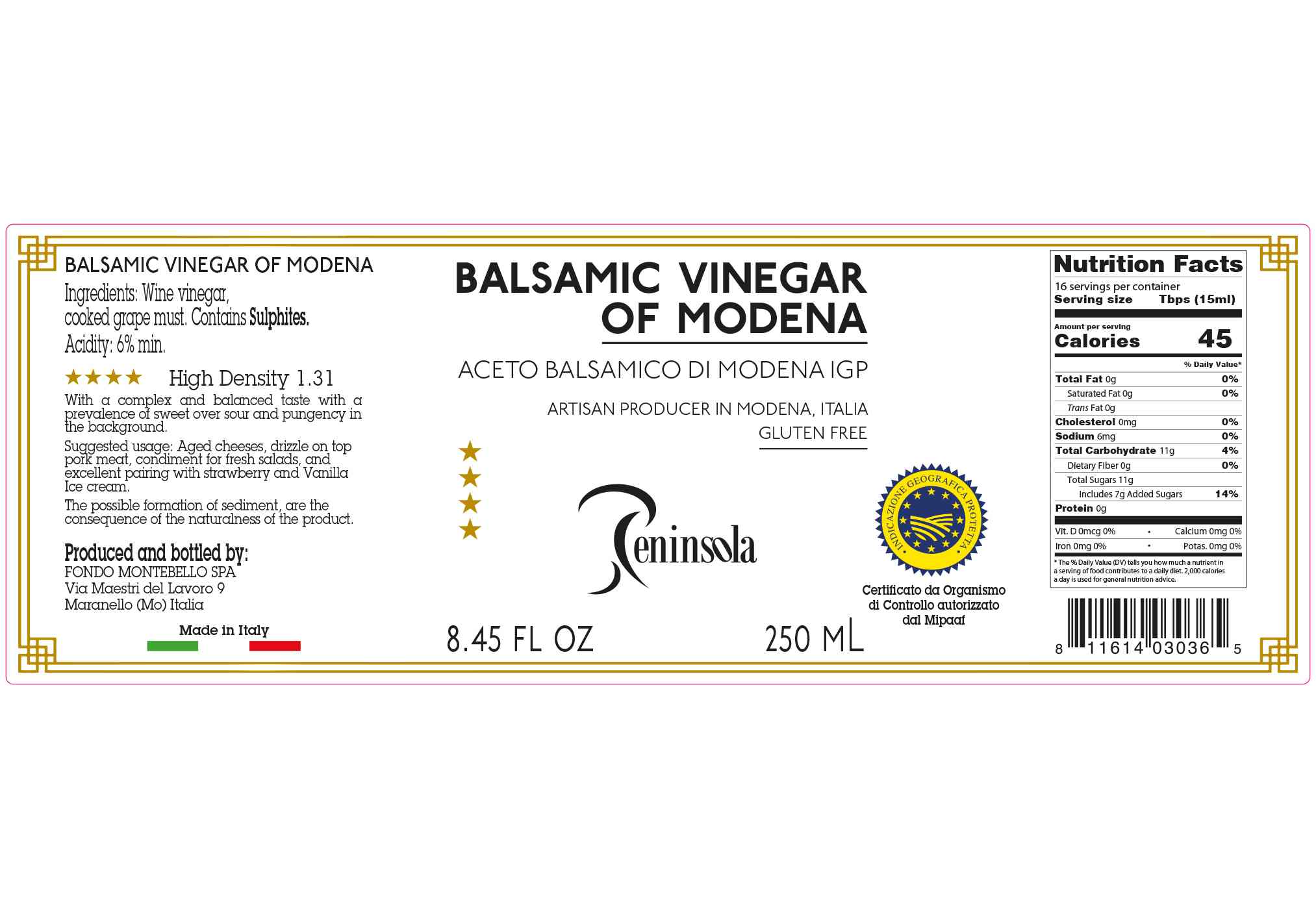 Peninsola White Balsamic Vinegar; image 2 of 2