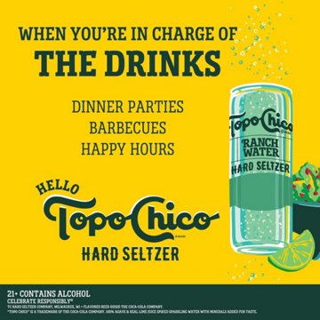 Topo Chico Ranch Water Hard Seltzer 12 pk Cans, 12 oz