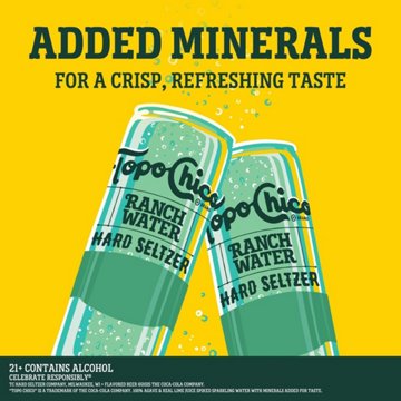 Topo Chico Ranch Water Hard Seltzer 12 pk Cans, 12 oz