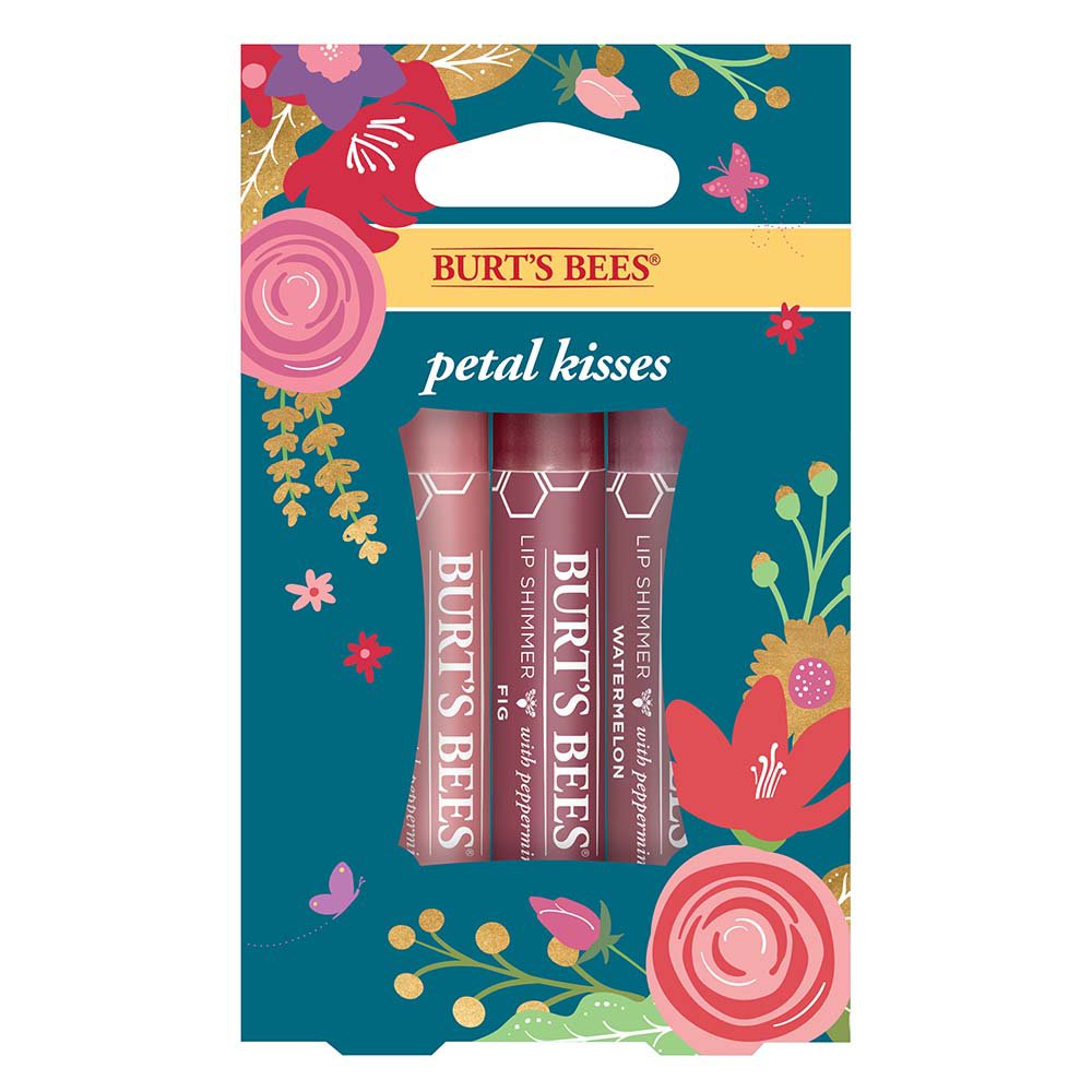 Burt's Bees Lip Shimmer Gift Set Petal Kisses Shop Lip Balm