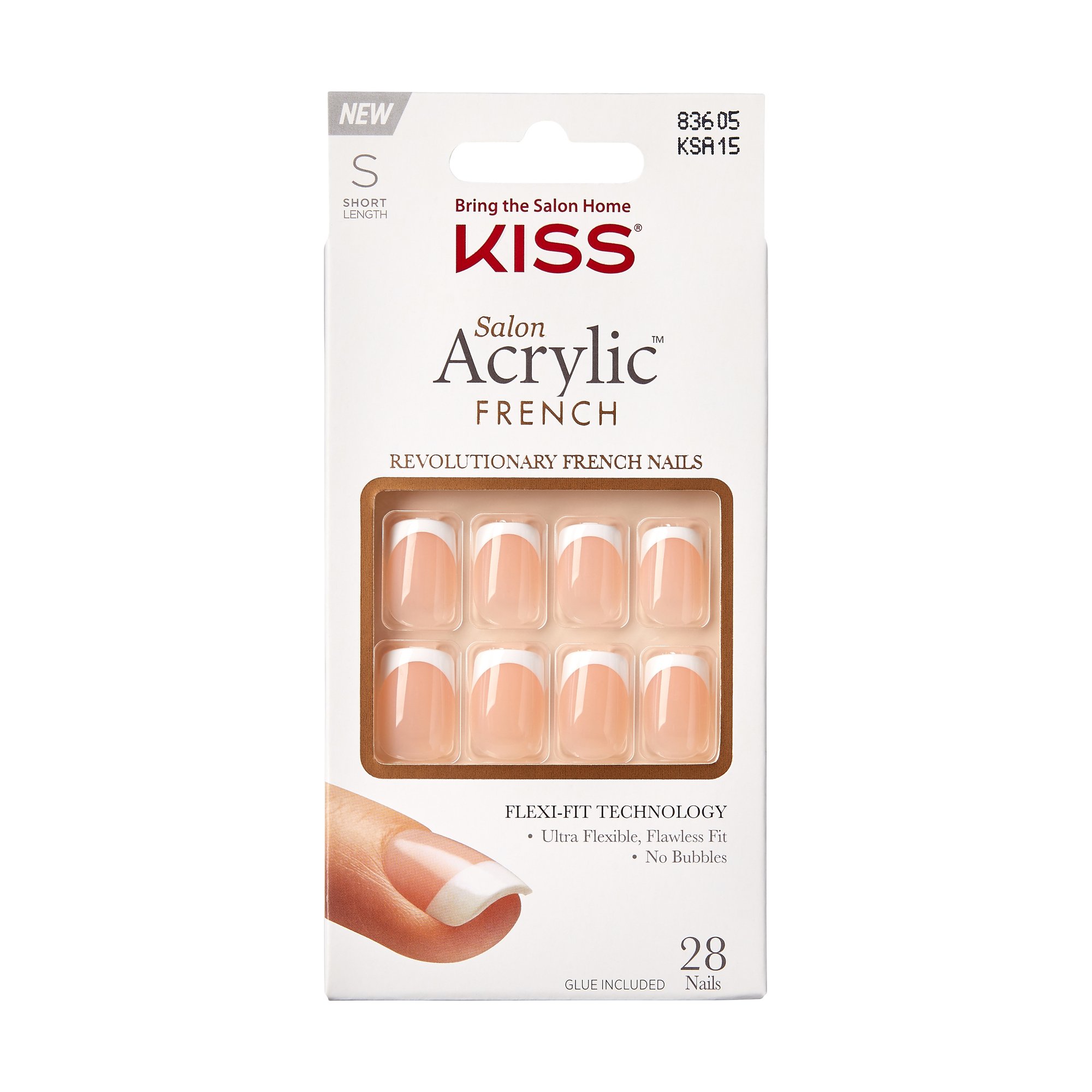 KISS Salon Acrylic French Nail Kit - Bonjour - Shop Nail Sets at H-E-B