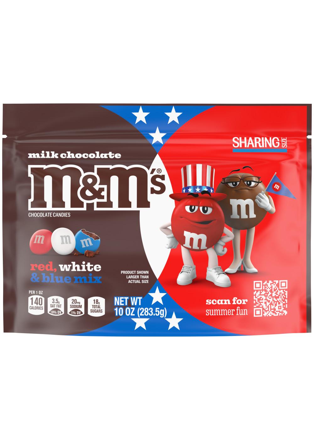 M&M'S Milk Chocolate Red White & Blue Summer Candy - Sharing Size; image 1 of 9