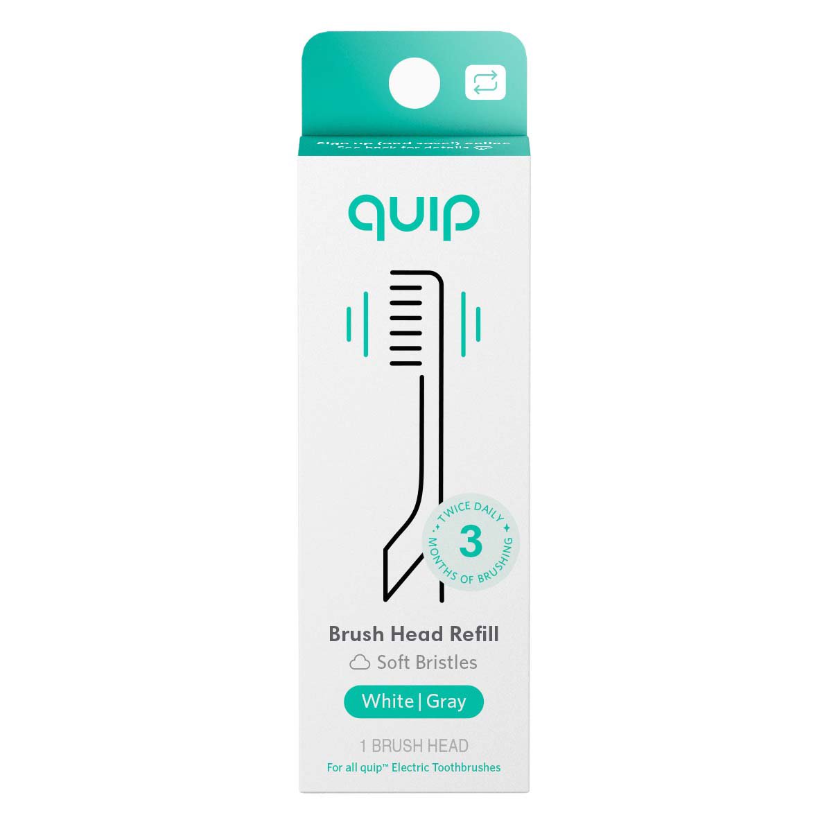 Quip Brush Head Refill Soft Shop Oral Hygiene at HEB