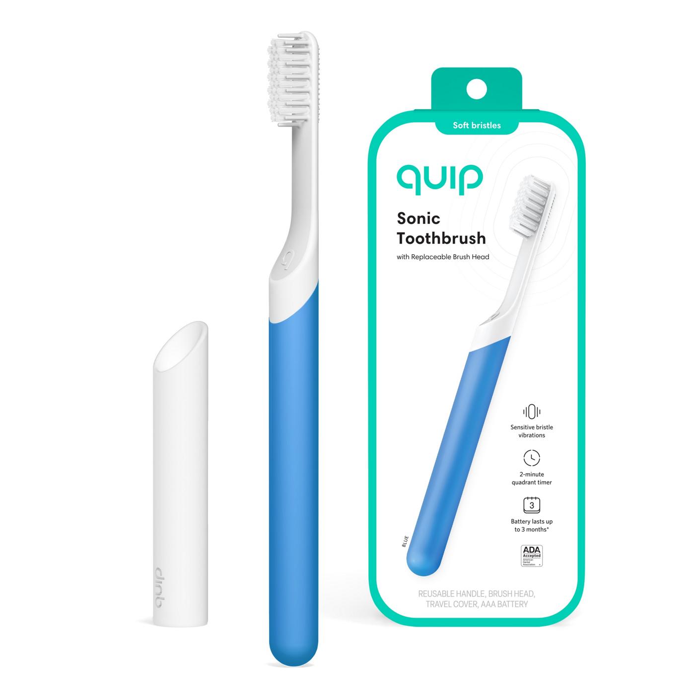 Quip Sonic Toothbrush - Blue; image 3 of 3