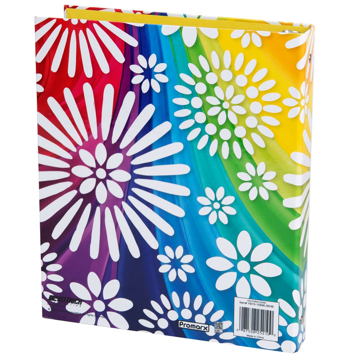 Kittrich 3 Ring Fashion Binder-Flower Power; image 2 of 3