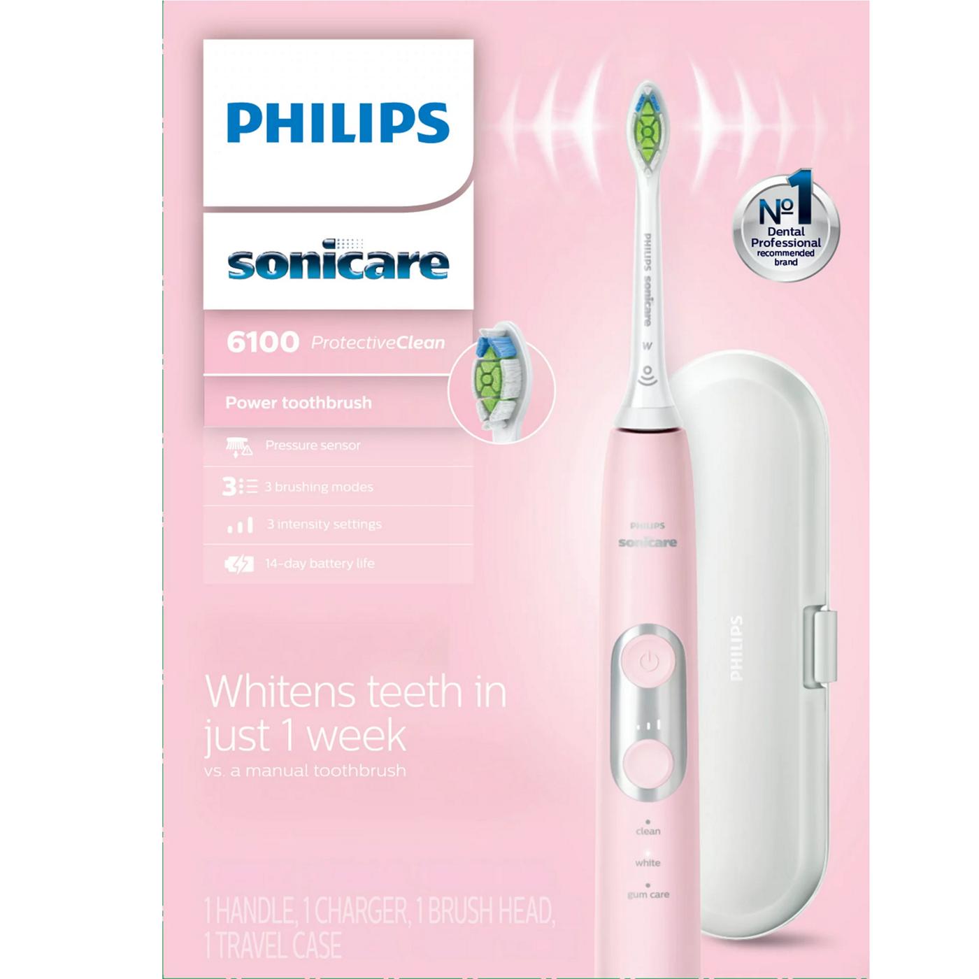 Philips Sonicare 6100 Protective Clean Power Toothbrush - Pink; image 1 of 4