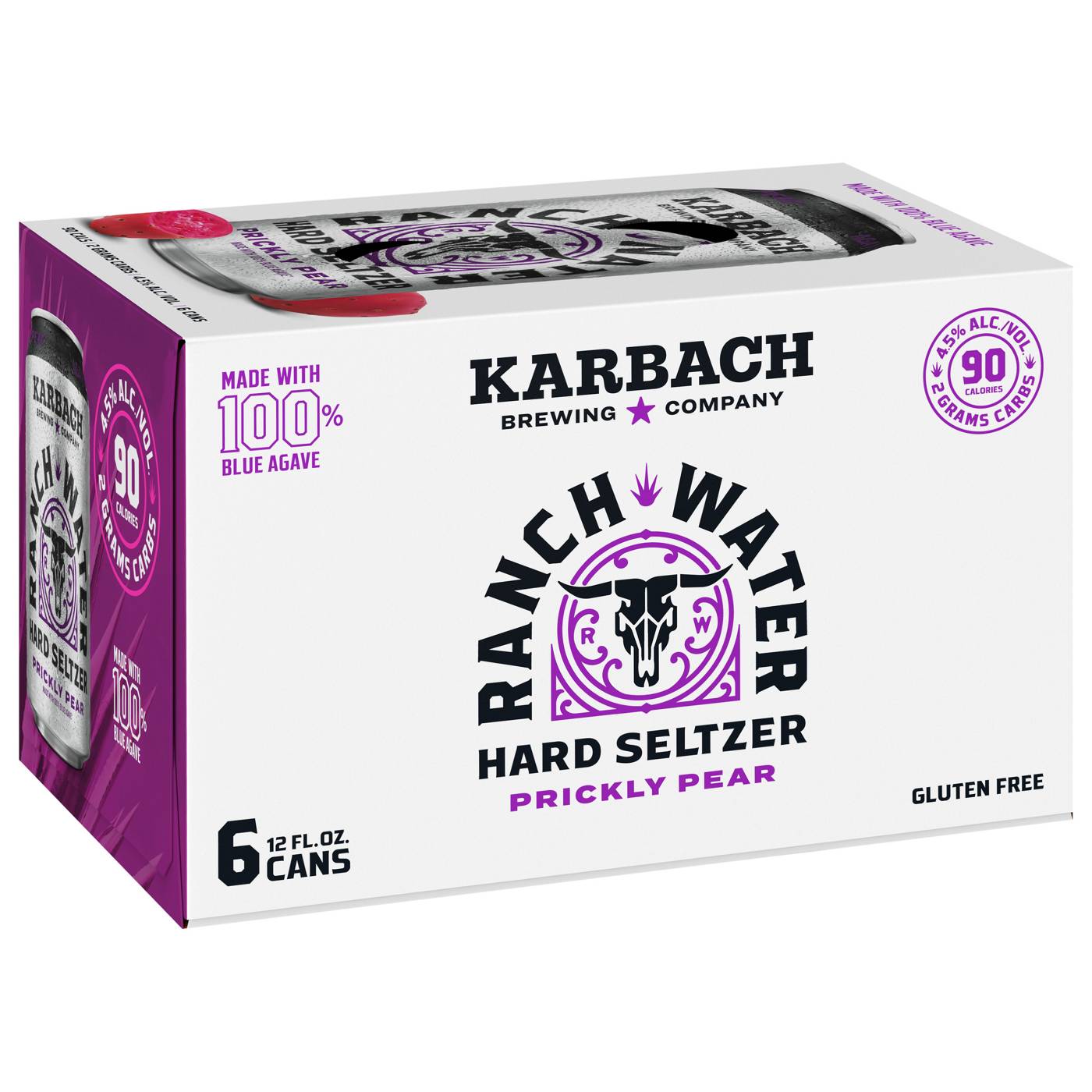 Karbach Ranch Water Prickly Pear Hard Seltzer 6 pk Cans; image 1 of 2