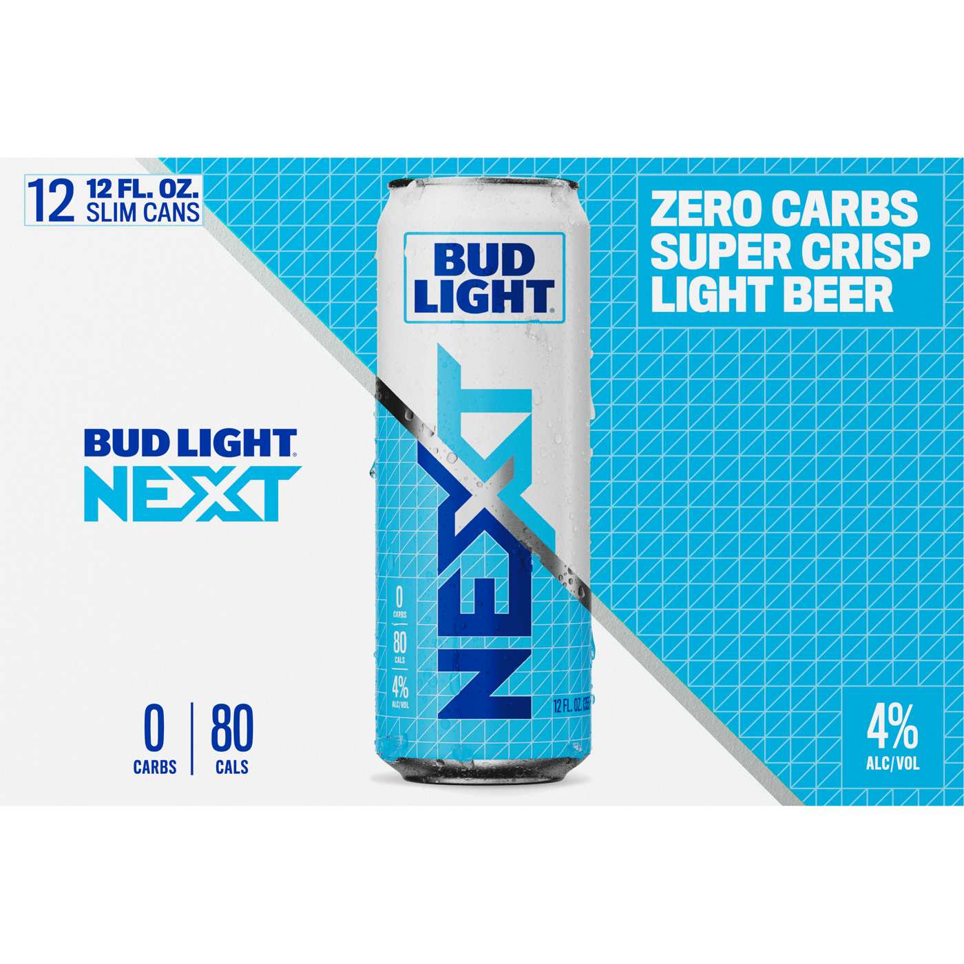 Bud Light Next Light Beer 12 oz Slim Cans; image 2 of 2