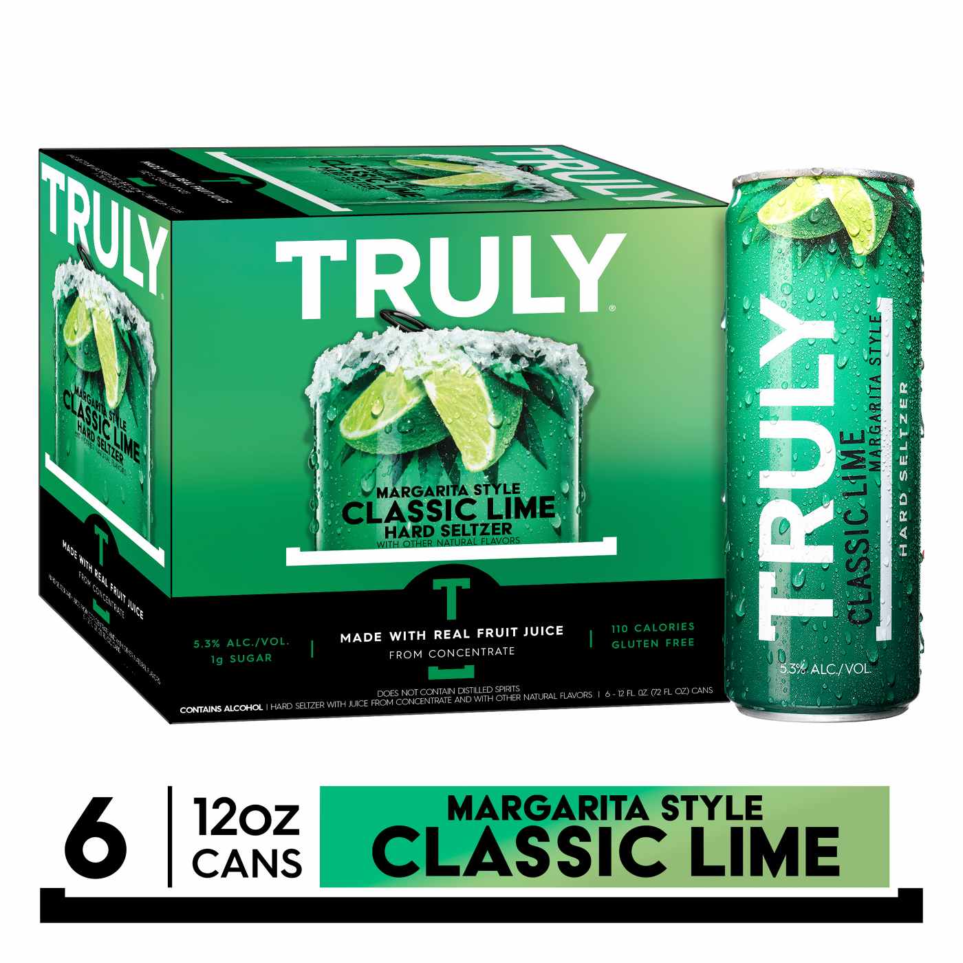 Truly Hard Seltzer Classic Lime Margarita Style 6 pk Cans; image 2 of 5