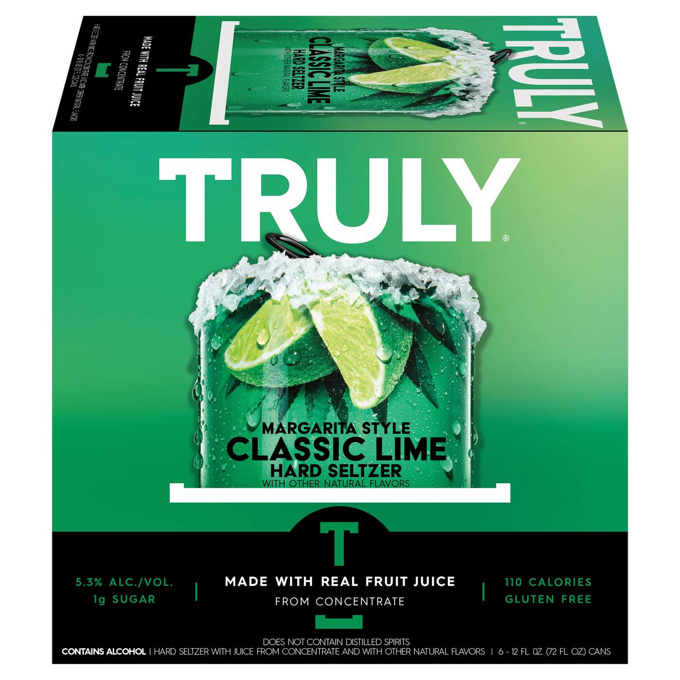 Truly Hard Seltzer Classic Lime Margarita Style 6 pk Cans; image 5 of 5