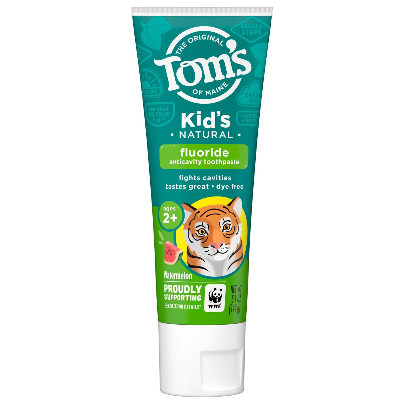 Tom's of Maine Help Save the Animals Anticavity Toothpaste Watermelon ; image 1 of 6