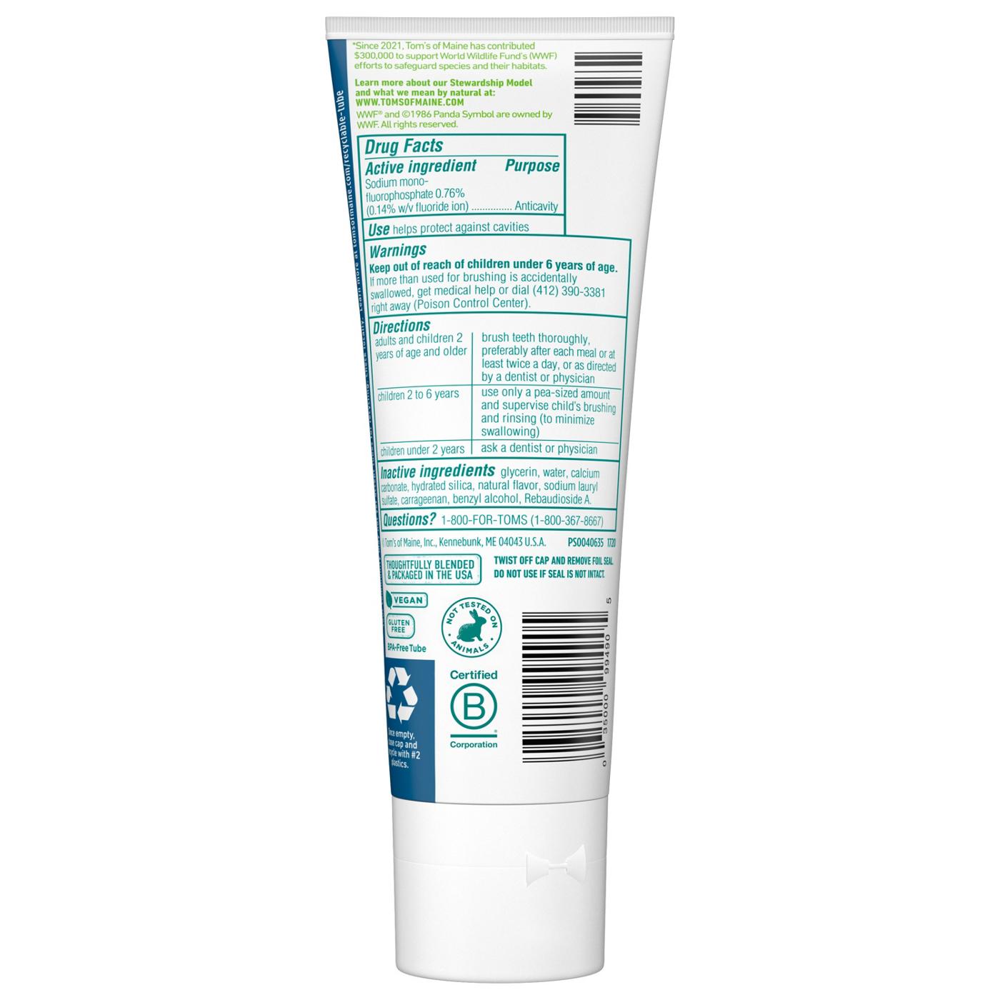 Tom's of Maine Help Save the Animals Anticavity Toothpaste Watermelon ; image 3 of 6