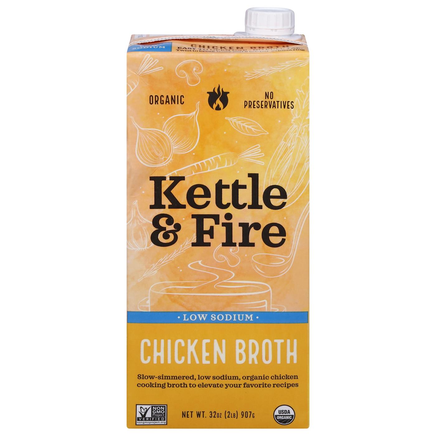 Kettle & Fire Low Sodium Organic Chicken Broth; image 1 of 5