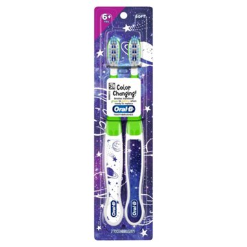Oral-B Color Changing Soft Toothbrushes, 2 ct