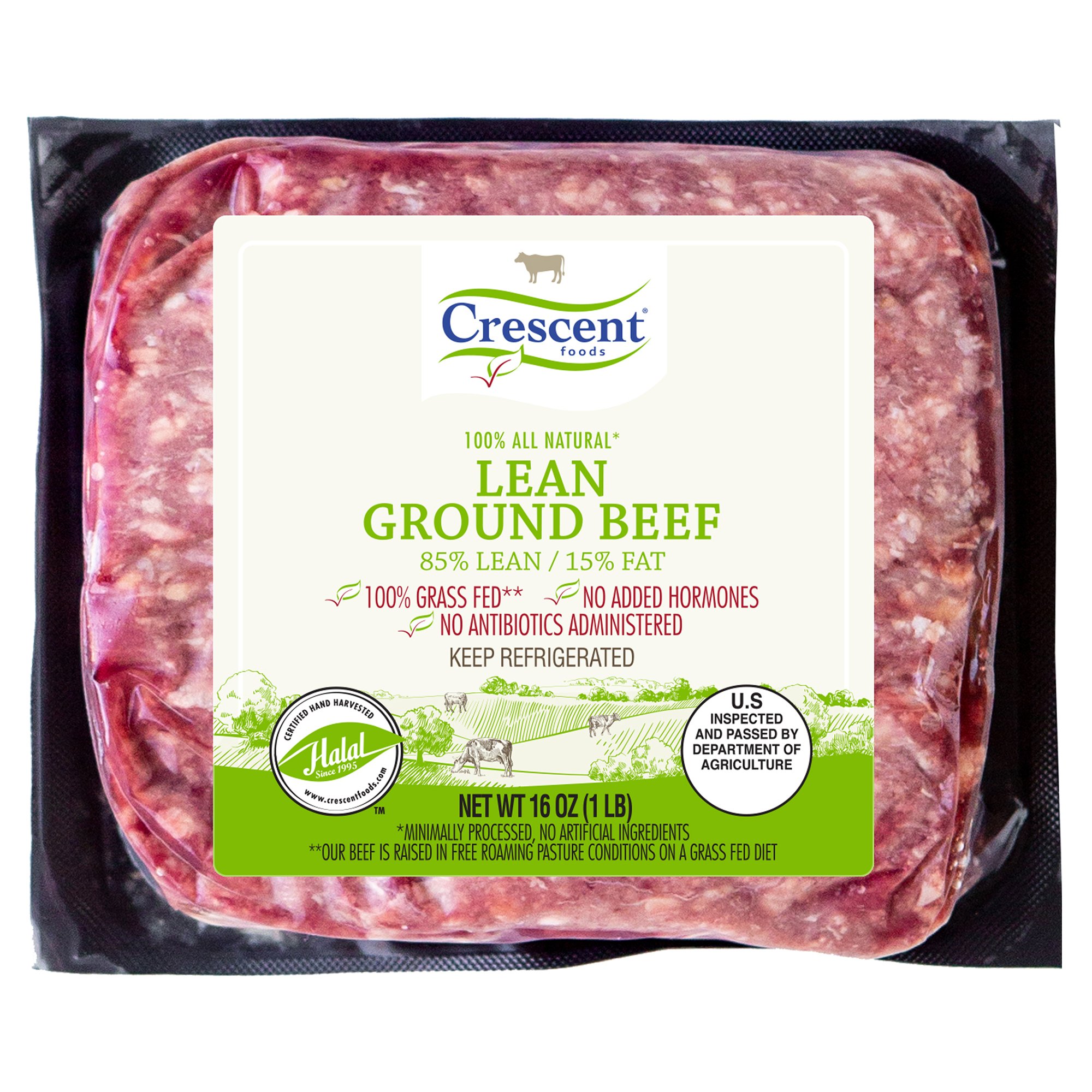 Crescent Foods Grass Fed Halal Ground Beef 85 Lean Shop Beef At H E B 6929