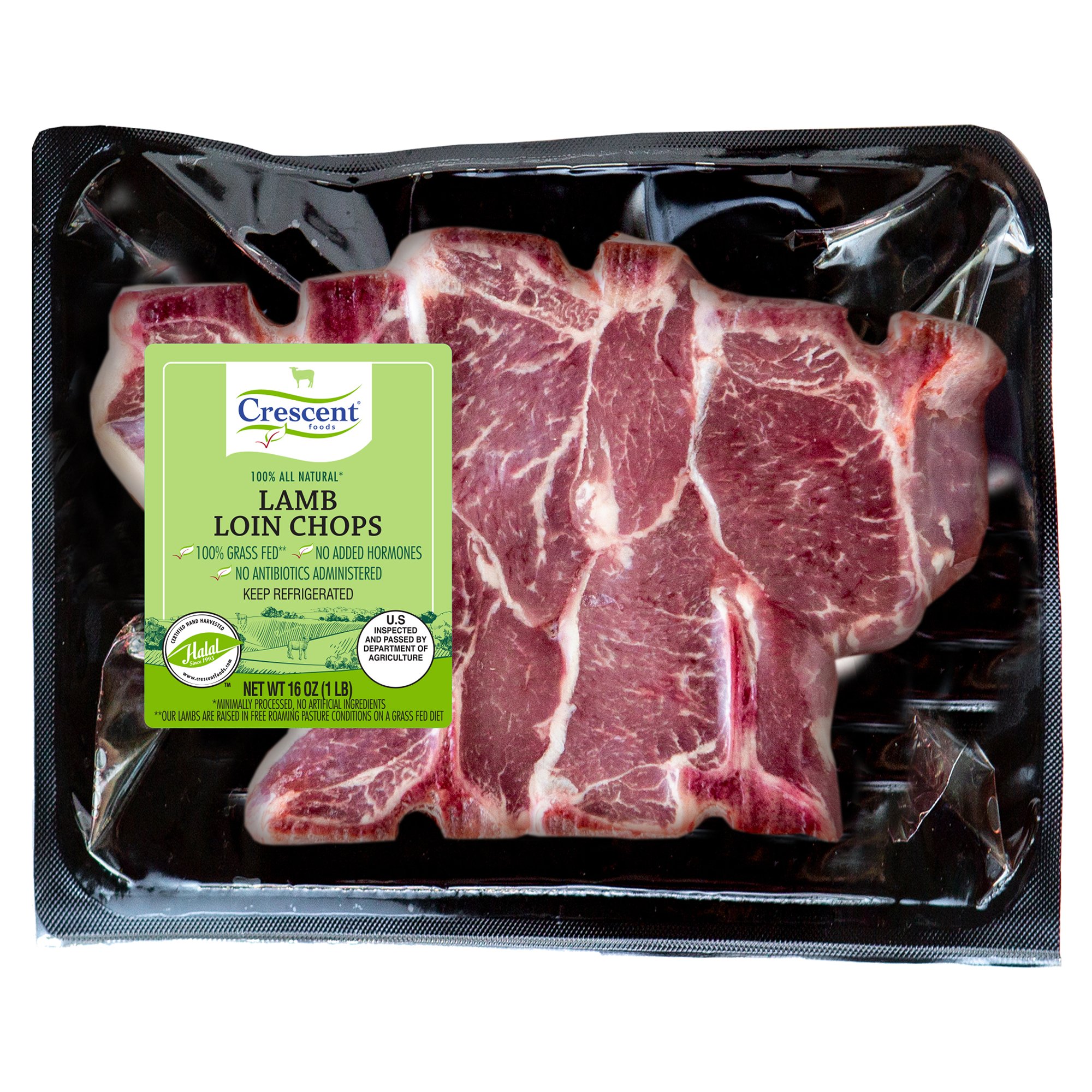 Crescent Foods Grass Fed Halal Lamb Loin Chops Shop Lamb & goat at HEB