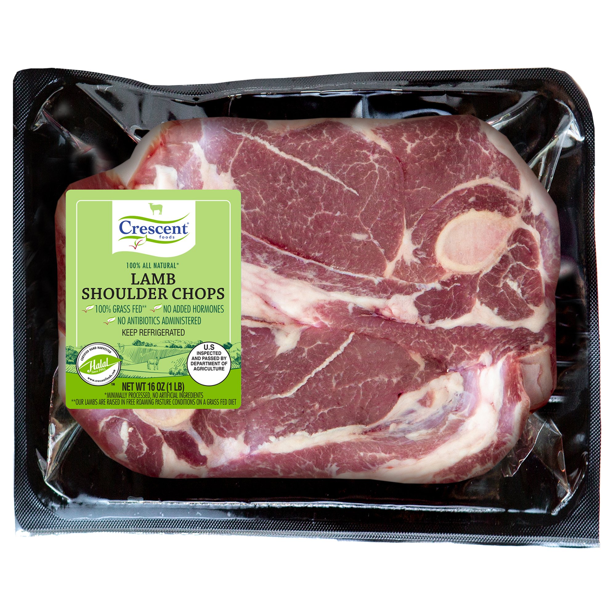 Crescent Foods Grass Fed Halal Lamb Shoulder Chops Shop Lamb & Goat