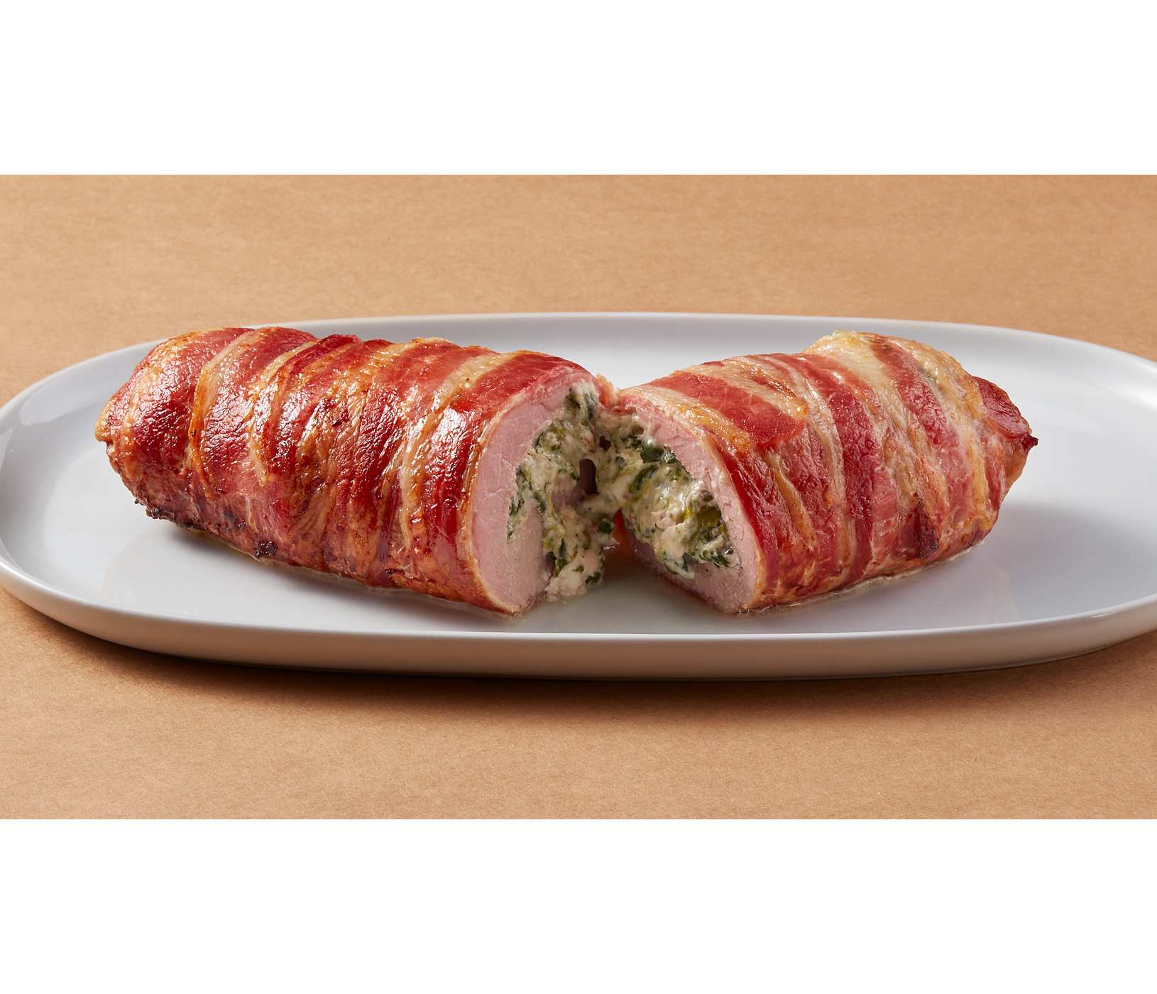 HEB Meat Market BaconWrapped Parmesan SpinachStuffed Pork
