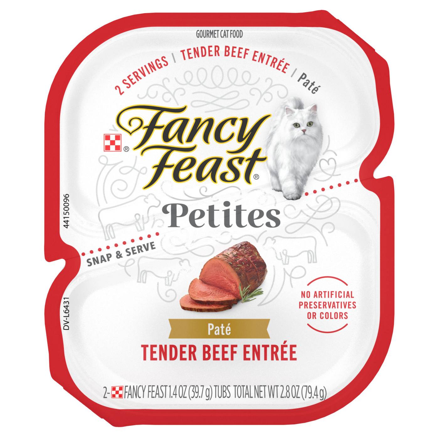Fancy Feast Purina Fancy Feast Gourmet Pate Wet Cat Food, Petites Tender Beef Entree; image 1 of 5