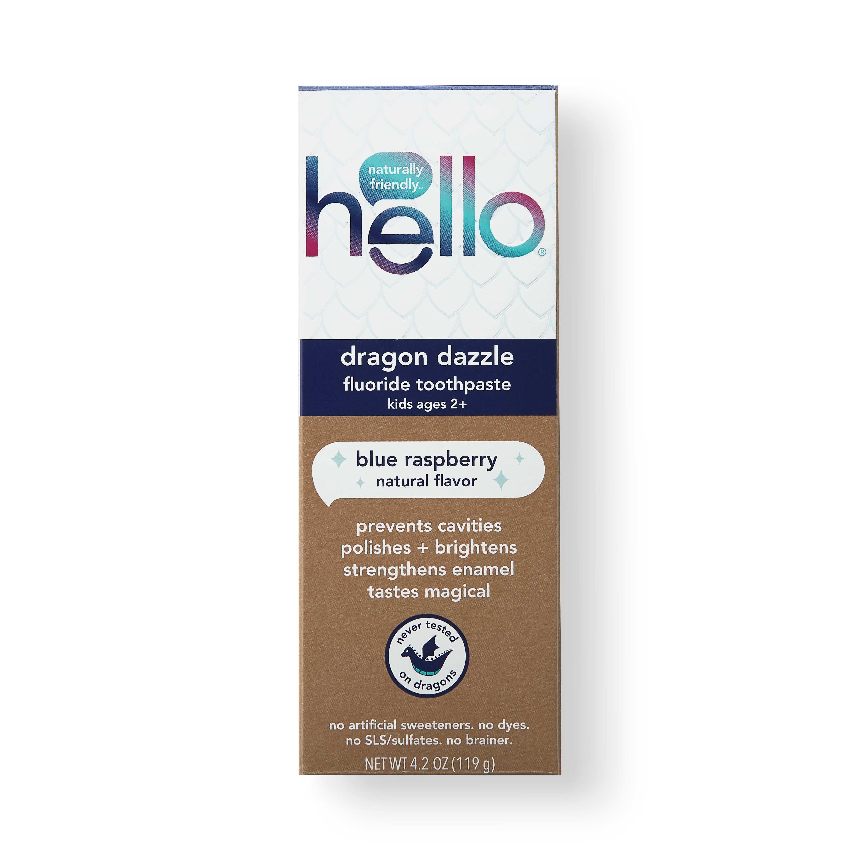 Hello Kids Dragon Dazzle Fluoride Toothpaste Blue Raspberry Shop Oral