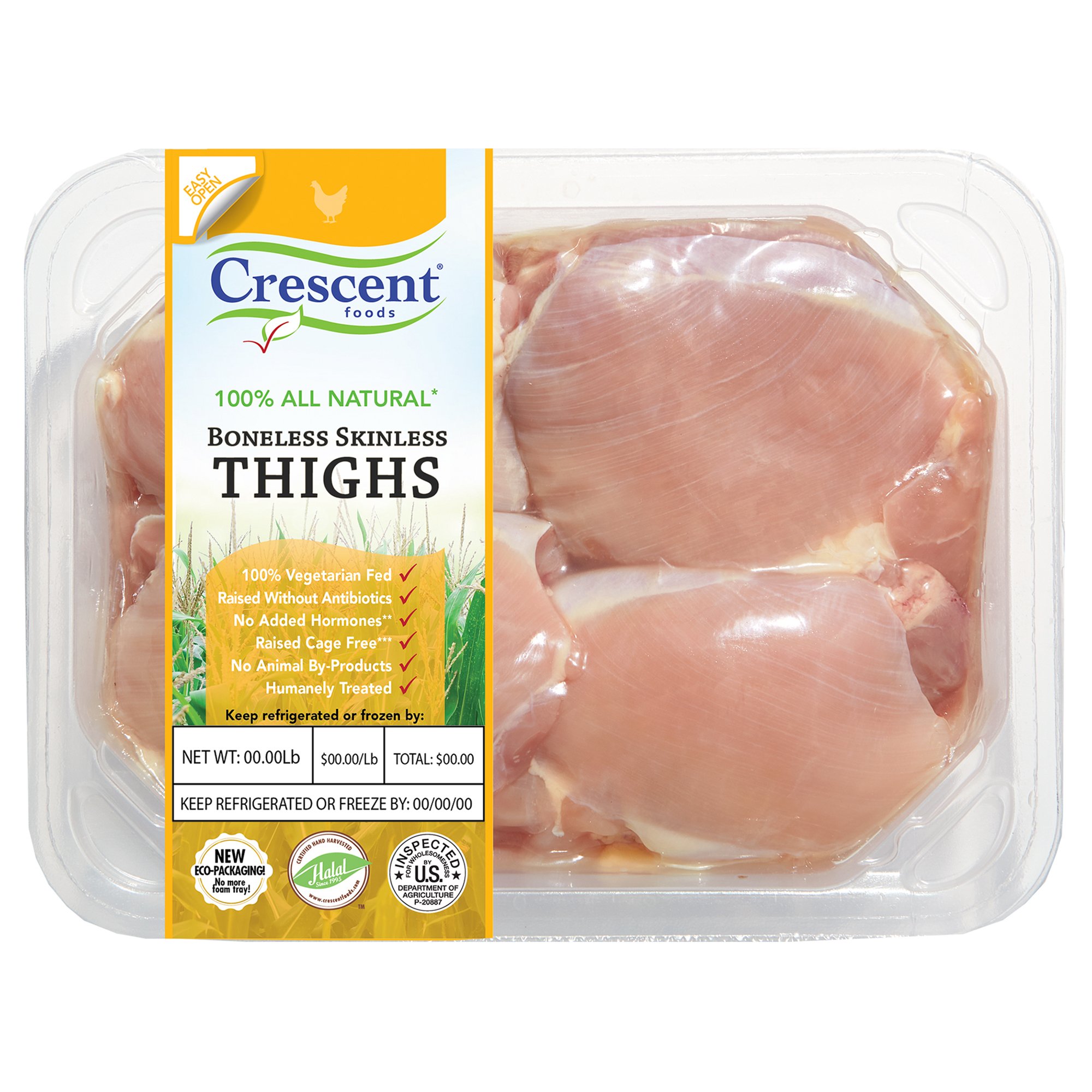 Crescent Foods Halal Boneless Skinless Chicken Thighs Shop Chicken at