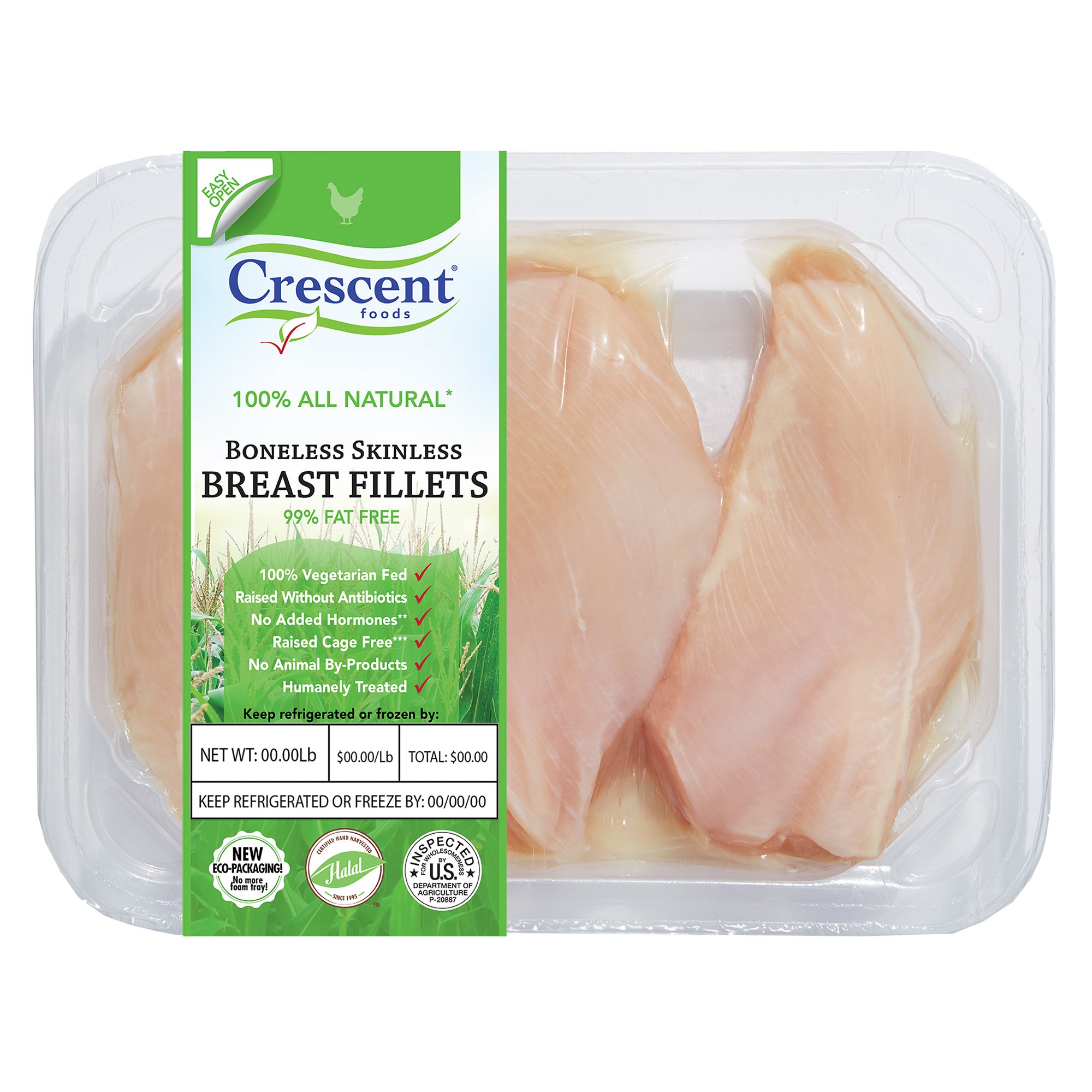 Crescent Foods Halal Boneless Skinless Chicken Breast Fillets Shop