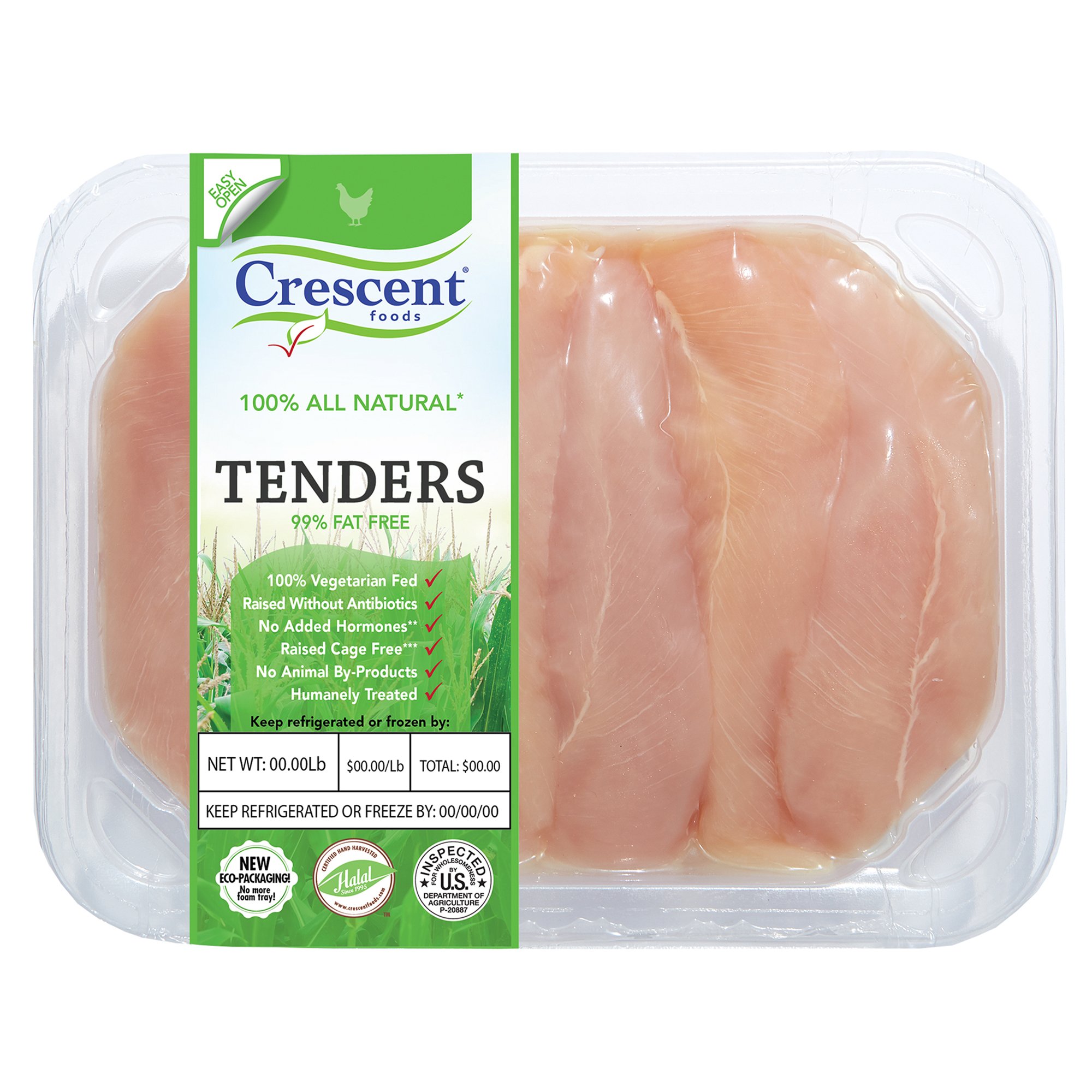 Crescent Foods Halal Boneless Skinless Chicken Breast Tenders Shop