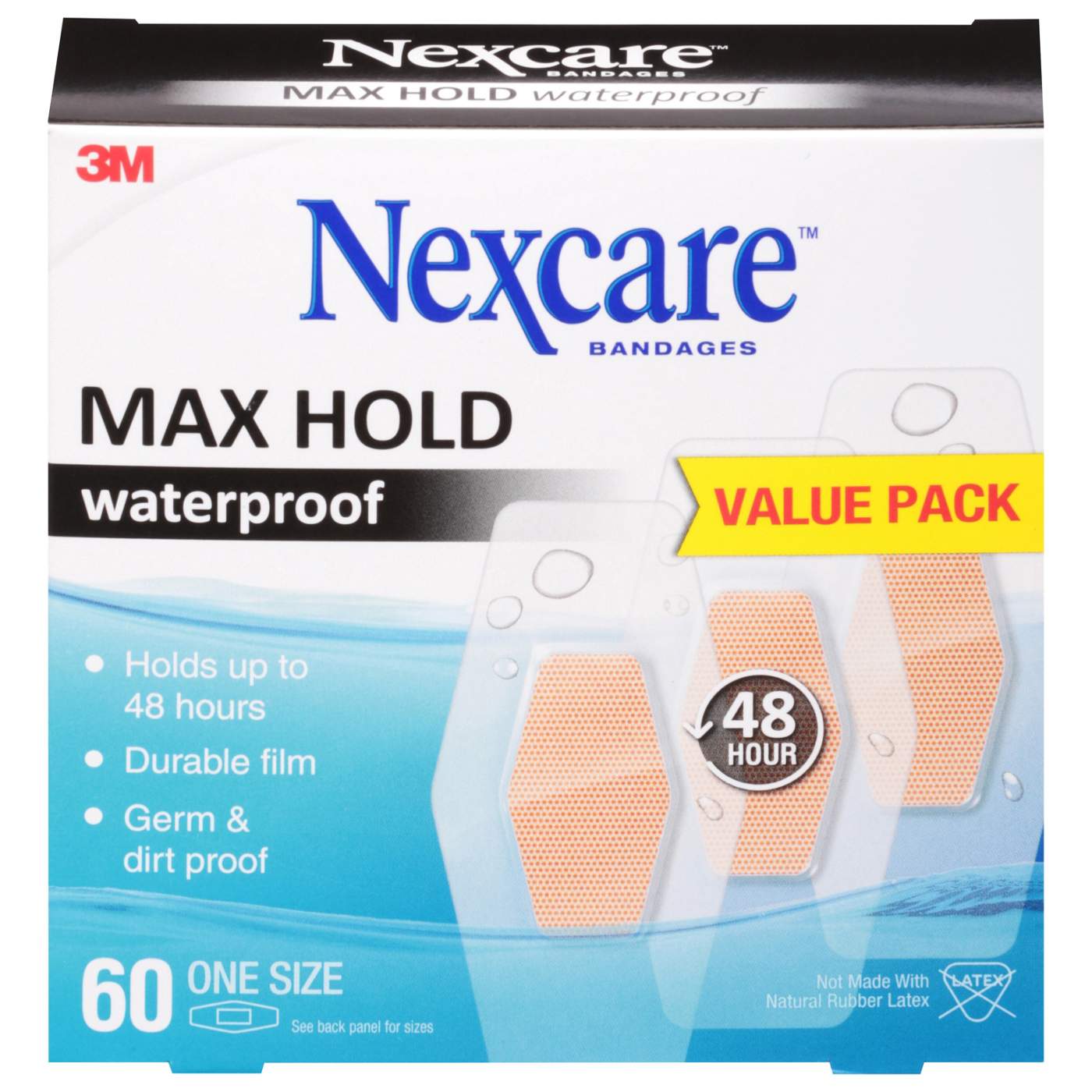 Nexcare Max Hold Waterproof Clear Bandages; image 1 of 3