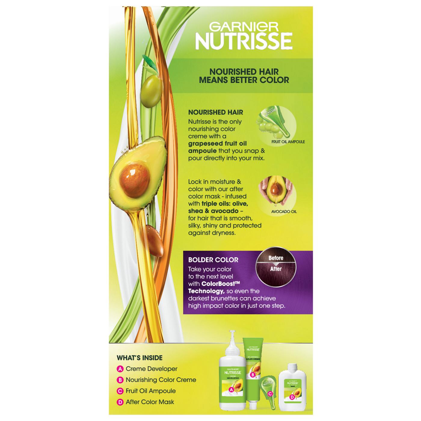 Garnier Nutrisse Ultra Color Nourishing Bold Permanent Hair Color Creme P2 Intense Purple; image 3 of 14